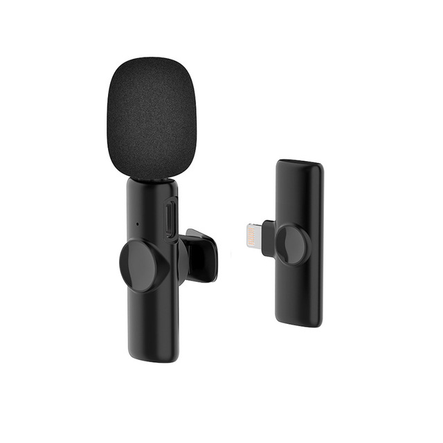 K11-Wireless Microphone Micro Cravat Lapel Lavalier for iphone Mobile Phone Mini Mic for Interview Video Podcast Vlog YouTube