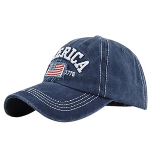 หมวกแก๊ปพ่อแบบกำหนดเองคุณภาพสูงหมวกเบสบอลขนาดเล็กสำหรับนักธุรกิจดีไซน์ธงอเมริกันแบบย้อนยุค - Product Image 1