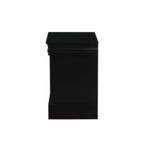 Black Traditional Wooden Nightstand Two <b>Drawers</b> <b>Storage</b> Louis Philippe Style Bedroom Furniture - Product Image 5