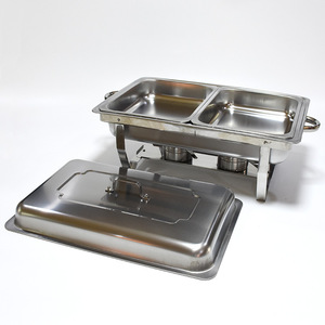Chauffe-Plat Buffet en Acier Inoxydable – Réchaud de Buffet Hôtelier pour Maintien au Chaud des Aliments - Product Image 4