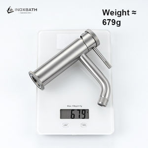 Offres Spéciales moderne mitigeur de salle de bain en acier inoxydable mitigeur robinet monotrou montage en céramique pour lavabo chambre Hall - Product Image 6