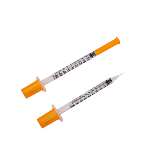 <span class=keywords><strong>Jeringa</strong></span> de Insulina Desechable de 0.3ml, 0.5ml y 1ml con Cabeza Naranja y Aguja para Diabéticos - Product Image 2