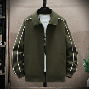 Customized logo Lapel 2025 autumn and winter new <b>men's</b> Korean casual solid color youth <b>jacket</b> trend coat breathable fashion - Product Image 3