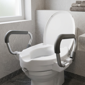 Flip Arm Raised Toilet Seat Commode Chair Bath Help WC301 OEM with 4" Height TW for Health Care Use - Product Image 3