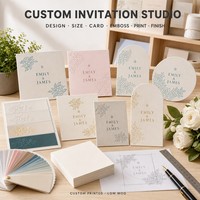 Invito Matrimoniale Personalizzato su Cartoncino Spesso con Goffratura e Busta, Stampa Digitale per Cerimonie di Lusso, Basso MOQ, Articoli di Cancelleria