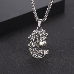 <b>Titanium</b> Steel Medusa Pendant Necklace For Men And Women SP895 - Product Image 4