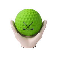 Nouveau design amusant, moulin à herbes manuel moderne en alliage de zinc, forme de club de golf, coloré, 4 couches, pour épices sèches avec support