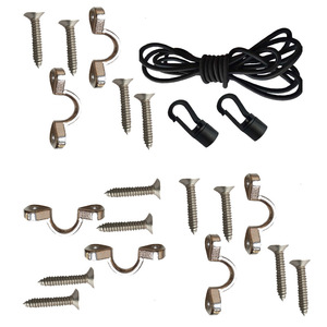 Corde élastique avec crochets métalliques en C, 3 m, 7 mm, caoutchouc haute résistance pour l'emballage d'équipements de plein air - Product Image 3