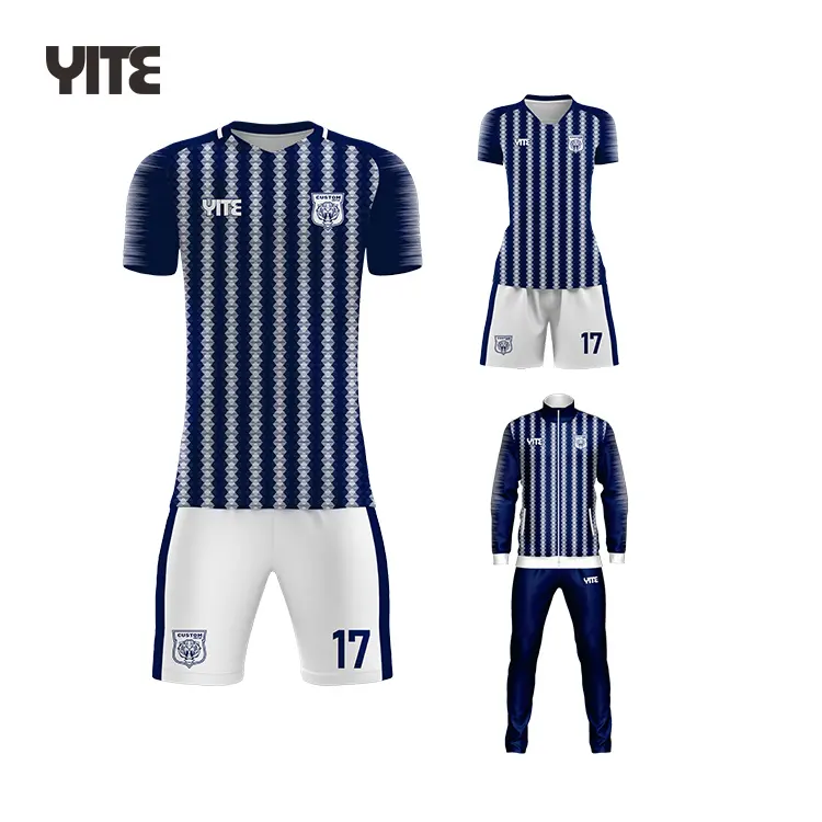 Vuelos internacionales de fútbol jersey t Camiseta con el número blanco diseño sublimado uniformes 100% poliéster rayas jersey de fútbol