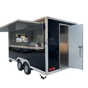 2024 Hot Sale Sustainable Food Truck Refrigerated Cupcake Trailer With Porch Service Cart Airstream BBQ Trailer