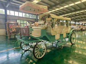 Chariot Électrique Classique Personnalisé par le Fabricant, Style Mariage Royal Cendrillon, pour Marathon, avec Décoration Florale - Product Image 4