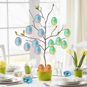 Silver Reflection Easter Customized Disco Ball Paper Egg Hanging PET Teen Decoration - Product Image 5