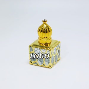 Wholesale Empty <b>10ml</b> UV Coated Luxury Attar Square Roller <b>Bottle</b> Arab Dubai Style Roll on Glass Perfume Essential Oil <b>Bottles</b> - Product Image 1