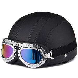 Lunettes d'aviateur <span class=keywords><strong>Steampunk</strong></span> pour moto et VTT | Conception coupe-vent à monture en laiton, lentille anti-buée UV400, lunettes de moto vintage - Product Image 6