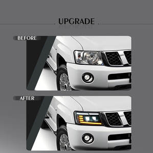 مصابيح أمامية معدلة بتقنية LED من DK <span class=keywords><strong>Motion</strong></span> لسيارة نيسان باترول Y61، تجميع المصابيح الأمامية 2007-2022، الجيل الخامس من المصابيح الأمامية - Product Image 4