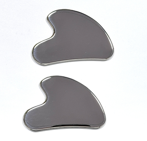 เครื่องนวดหน้ากัวซา รูปหัวใจ ขอบเรียบ ทำจากสแตนเลส - Product Image 1