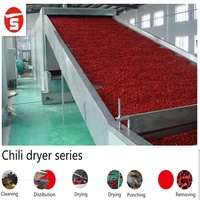 Shouchuang ODM/OEM Gasgestookte Automatische Chili Peper Groente Kruiden Droogmachine voor Voedselverwerking