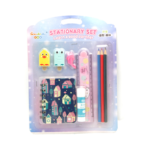 Soododo xdd128 Set peralatan tulis, pensil warna 3D, penghapus pensil bentuk es loli bintang pelangi, warna Notebook <span class=keywords><strong>M</strong></span> - Product Image 1