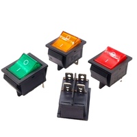 Interrupteur à bascule électronique en plastique étanche KCD4 4 broches avec LED 12V et bouton marche/arrêt autobloquant – Sécurité garantie