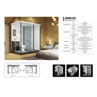 Ensemble d'accessoires de salle de bain de luxe, installation portable, salle de bain tout-en-un avec douche et toilettes préfabriquées