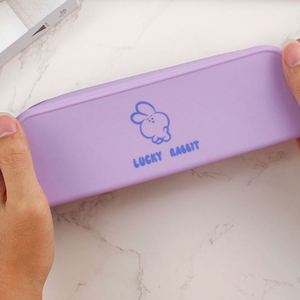 <b>Large</b> Capacity Silicone Zippered Pencil Case Water Leak Resistant Pen <b>Box</b> Novelty Kids' <b>Gift</b> - Product Image 6