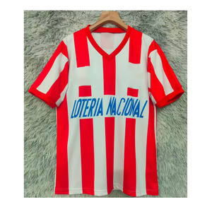 Jersey Sepak Bola Retro Klub Guadalajara Meksiko Kustom 92-93, Seragam Pemain & Suporter Klasik, 100% Poliester Cepat Kering - Product Image 3