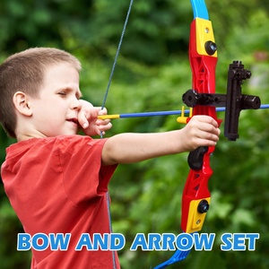 2 trong 1 mục tiêu Trò chơi bắn súng phi tiêu trò chơi chơi thiết lập nhựa bắn cung Đồ chơi cung và mũi tên cho trẻ em chụp đồ chơi cho vui ngoài trời - Product Image 2
