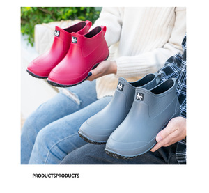 Bottes <span class=keywords><strong>de</strong></span> <span class=keywords><strong>pluie</strong></span> basses et imperméables <span class=keywords><strong>de</strong></span> <span class=keywords><strong>grande</strong></span> <span class=keywords><strong>taille</strong></span> en PVC pour hommes, chaussures <span class=keywords><strong>de</strong></span> cuisine en maille pour les marées d'automne, la randonnée aquatique d'été - Product Image 6