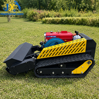 Tondeuse à gazon sur chenilles diesel refroidie par eau CE Yuchai 18HP DT1000C télécommandée, coupe-herbe tout-terrain 1000mm