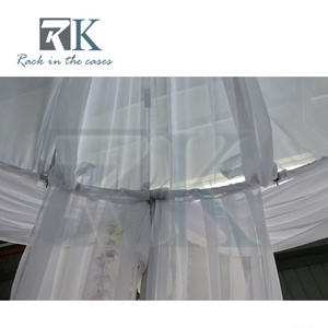 Heavy Duty Pipe and Drape Frame Kit Adjustable Backdrop Stand with White Curtains for Wedding Events - Product Image 6