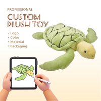 OEM ODM Personnalisé, Peluche Tortue Verte en Coton PP, Jouet et Coussin en Forme d'Animal de Dessin Animé, Service Personnalisé