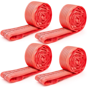 Eslinga Redonda de Poliéster/Nylon Roja de 5T para Elevación, Remolque y Equipos de Aparejo, Estándar <span class=keywords><strong>EN</strong></span> con Factor de Seguridad de 5:1-7:1 - Product Image 1