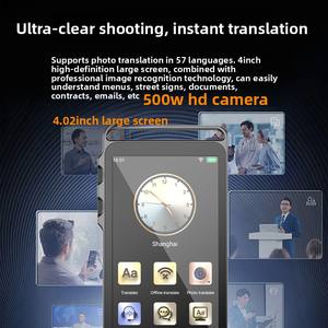 Traducteur multilingue 2025, interprétation simultanée, hors ligne, intelligence artificielle intelligente, apprentissage de l'<span class=keywords><strong>anglais</strong></span>, enregistrement de conférence, <span class=keywords><strong>photo</strong></span> - Product Image 3