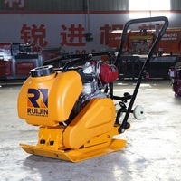 Compacteur de sol vibrant réversible personnalisé, alimenté par moteur à essence, idéal pour le remblaiement de fosses