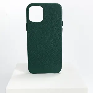 Deep Green Farbe Rindsleder Handy hülle mit benutzer definierten Handy hülle Verpackung