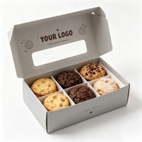 Boîte d'emballage personnalisable en papier recyclable de qualité alimentaire, bon marché, en gros, pour beignets, chocolats, biscuits, pains, snacks et desserts