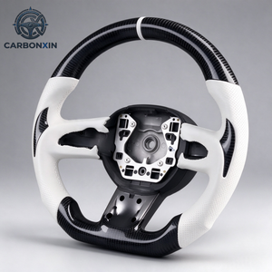 Volant de voiture personnalisé en cuir et fibre de carbone forgée pour Mini Cooper Jcw R50 R52 R53 R55 R56 R57 R60 R61 F55 F56 F57 F54 F60 - Product Image 1