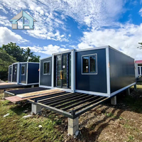 Mobil-home de 20 pieds, design haut de gamme, résistant aux UV, robuste, portable, isolé thermiquement, idéal pour les vacances en bord de mer, les séjours courts et les lieux de loisirs.