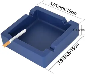 ที่เขี่ยบุหรี่เซรามิก5.91นิ้ว,สำหรับในร่มหรือกลางแจ้งใช้ถาดเขี่ยซิการ์ถาดเถ้าบุหรี่เดสก์ท็อปสำหรับลานตกแต่งบ้านสำนักงาน