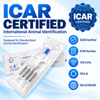 Microchip RFID injectable 1,4x8 mm EM4305, étiquette RFID pour l'identification des animaux de compagnie et du bétail
