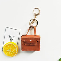 Mini porte-clés en cuir |   Porte-cartes et porte-monnaie de couleur unie avec breloques |   Logo personnalisable