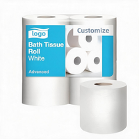 Rouleaux de papier toilette en gros, personnalisables avec logo OEM, 2 plis, en pâte de bois vierge, écologiques, résistants, doux et gaufrés à pois