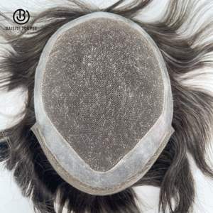 วิกผมสวิสแบบถัก100% ขนาด6*9นิ้วสำหรับผู้ชายลูกไม้สวิสที่มองไม่เห็น - Product Image 1