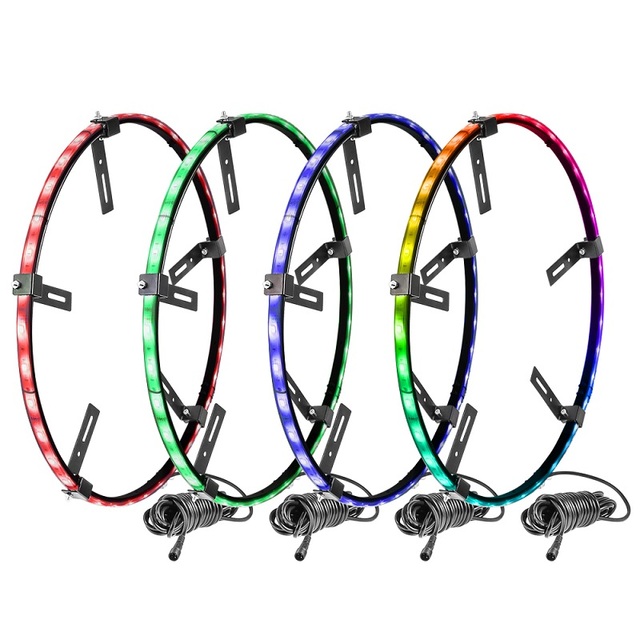 15.5 Inch Nova Auto App Control RGB Multi Color Led Wheel Ring Light With Turn Signals and Brake Lights