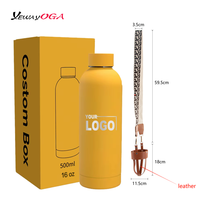 Bouteille d'eau YEWAYOGA, gourde isotherme portable tendance et conforme aux normes FDA pour la course, l'exercice, le bureau, le yoga et l'école