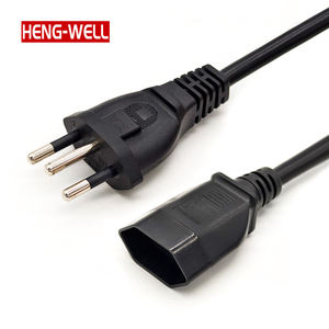 INMETRO Cables de extensión de enchufe macho hembra de 3 pines 10A <span class=keywords><strong>Cable</strong></span> de alimentación para computadora Brasil NBR 14136 compatible - Product Image 3