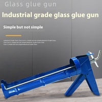 Pistolet à colle structurel électrique manuel de qualité industrielle avec tige de dents en fer demi-ronde à économie de main-d 'œuvre, outil de colle pour verre épaissi