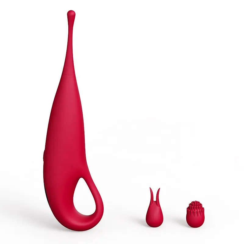 Vibrador de estimulación del clítoris femenino 2 punta reemplazable suave estimulación del clítoris precisa y dirigida orgasmo socio juguetes para adultos