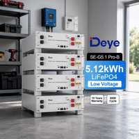 Batería de Litio de Bajo Voltaje Deye SE-G5.1Pro-B LiFePO4 51.2V 100Ah 5kwh 5.12kwh, Paquete de Baterías de Almacenamiento de Energía Solar para el Hogar