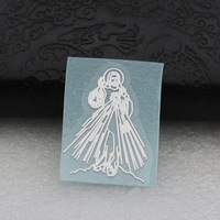 Personnalisé église christianisme chrétien vierge marie cuivre jésus croix ordinateurs portables ordinateurs autocollants en métal pour téléphone